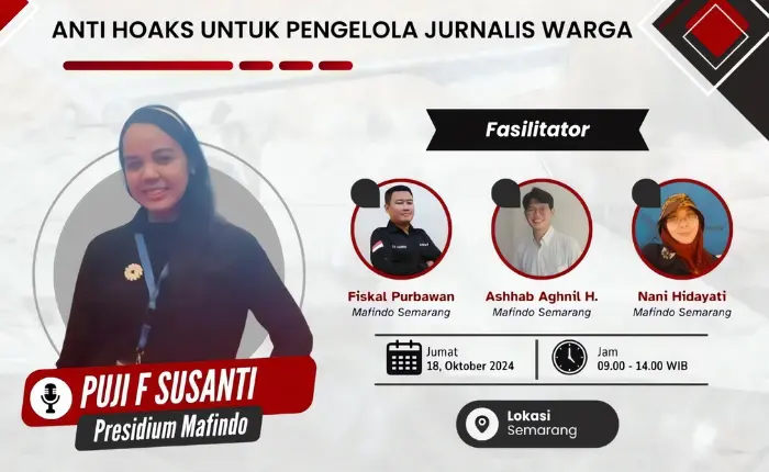 Semarang – Workshop Anti Hoaks Untuk Pengelola Jurnalis Warga