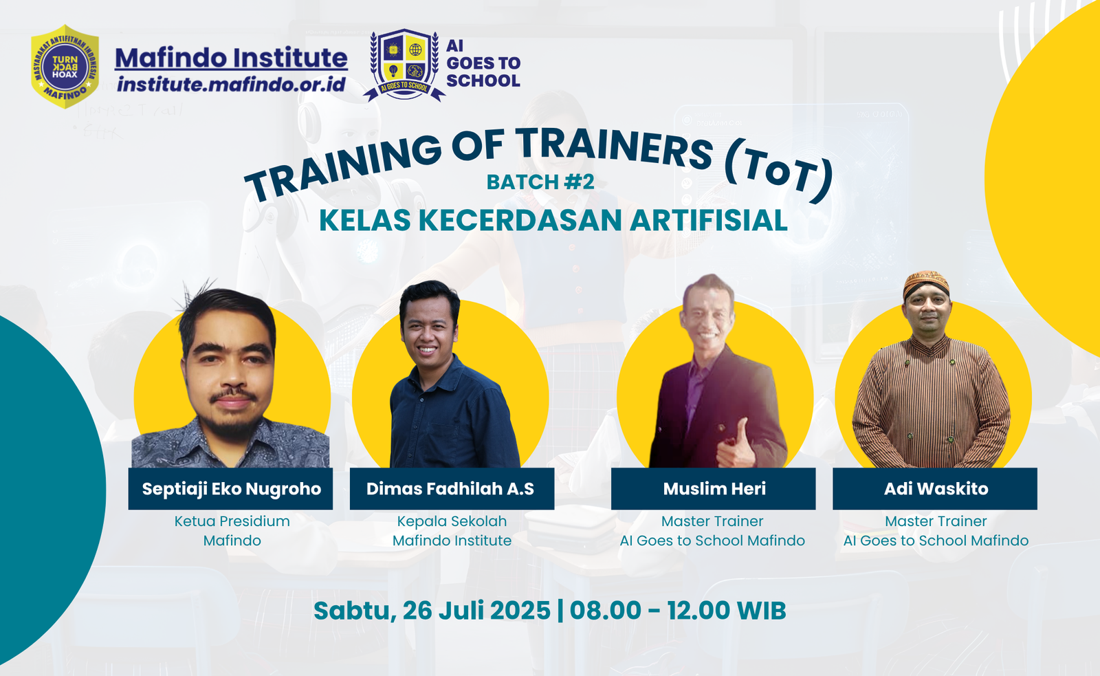 Training of Trainer Kelas Kecerdasan Artifisial Batch 2 – 26 Juli 2025